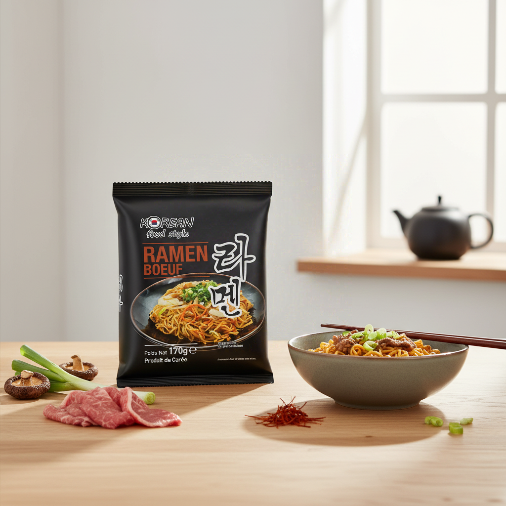 Korean Food Style Nouilles instantanées saveur bœuf - 170 g