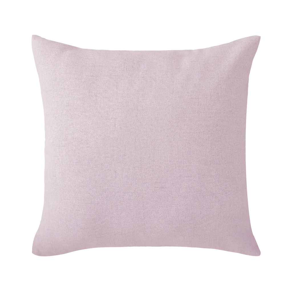 Deconovo Housse de coussin en tissu aspect lin, coloris rose clair, 45 x 45 cm, 1 pièce