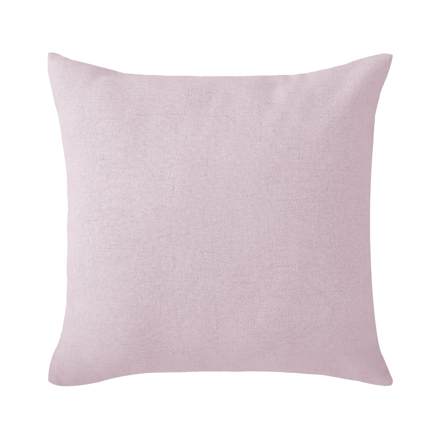 Deconovo Housse de coussin en tissu aspect lin, coloris rose clair, 45 x 45 cm, 1 pièce