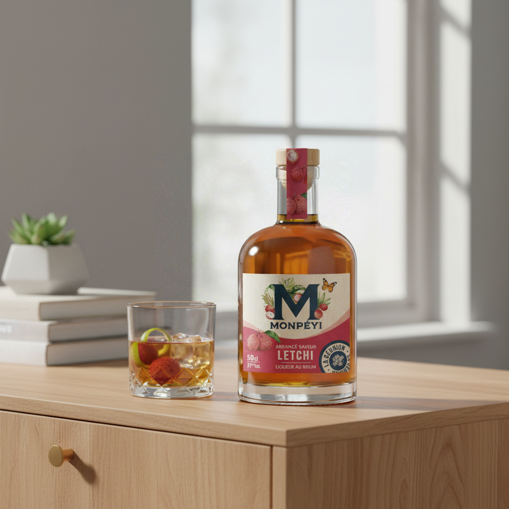 MONPÉYI Liqueur au rhum arrangé saveur litchi 31° - 50 cl