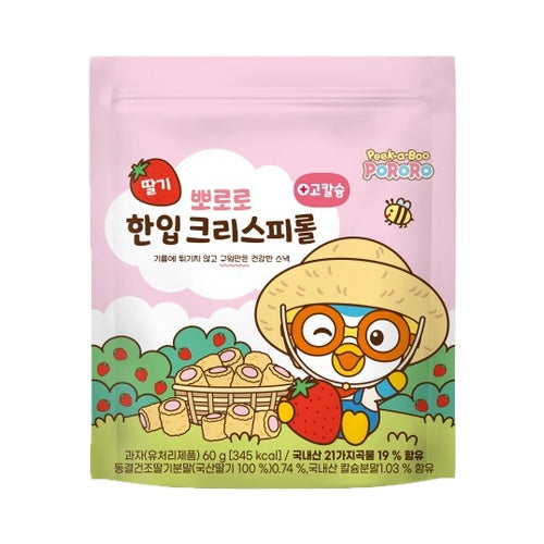 EARNEST F&B Pororo Mini rouleaux croustillants à la fraise - 60 g
