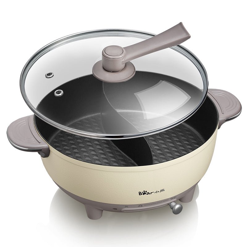 Bear Marmite électrique DHG-B60R6 Double cuve - 6 L - 1500 W - 0-210 °C
