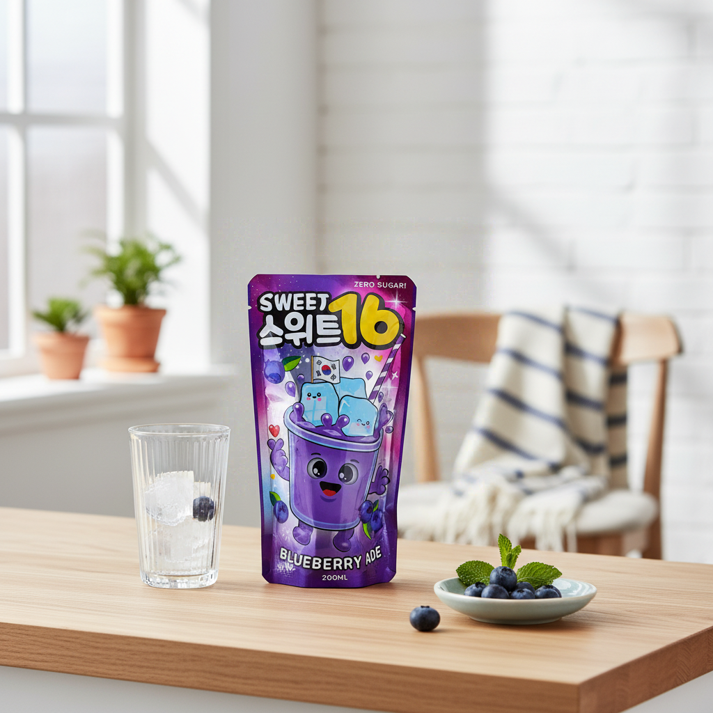 Sweet16 Ade Limonade sans sucre (zero) saveur myrtille 200ml