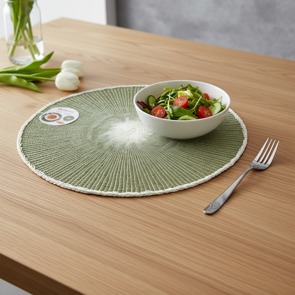 Alpina Set de table en fil de papier vert - Ø 39 cm