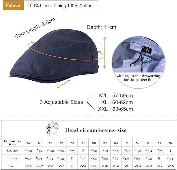 TOP-EX Casquette imperméable réglable avec protection solaire et saharienne, taille M/L - Navy