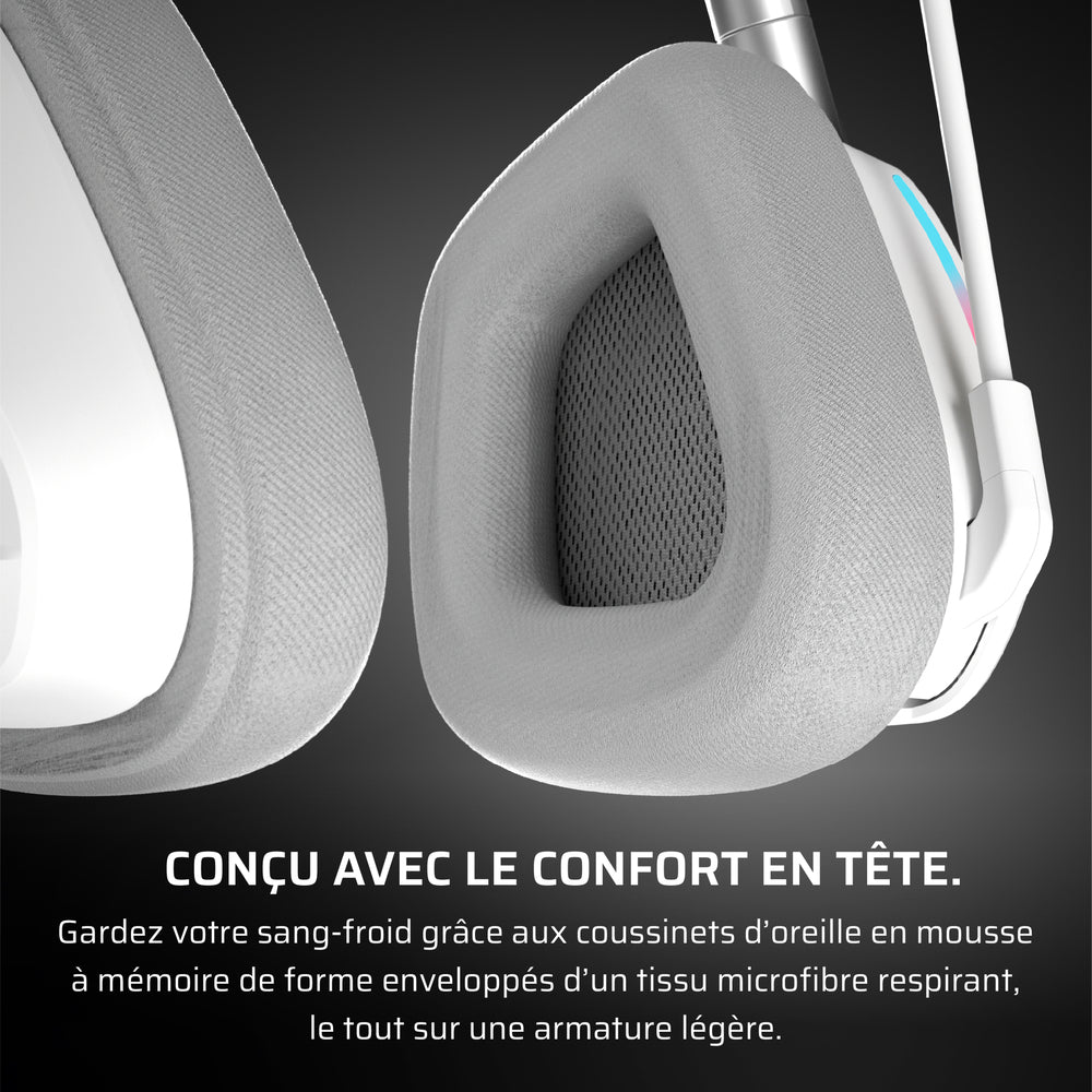 CORSAIR VOID v2 Casque Gaming sans fil - Micro rabattable - Blanc