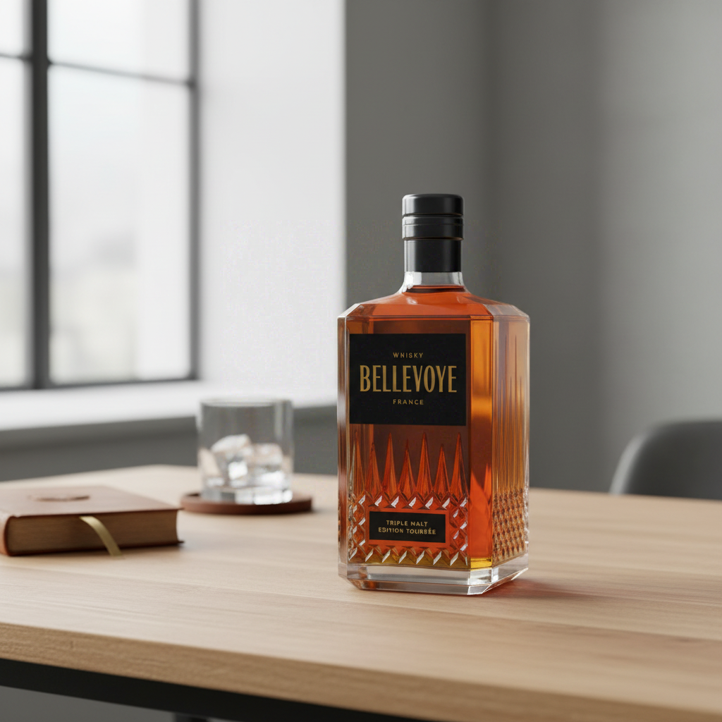 BELLEVOYEWhisky Noir Tourbé 43° 70cl