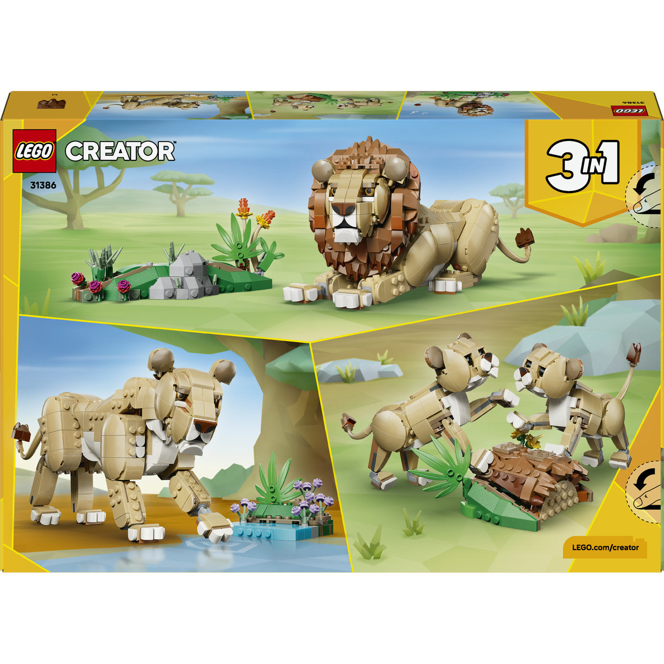LEGO Creator 31386 Animaux Sauvages : Lion Majestueux