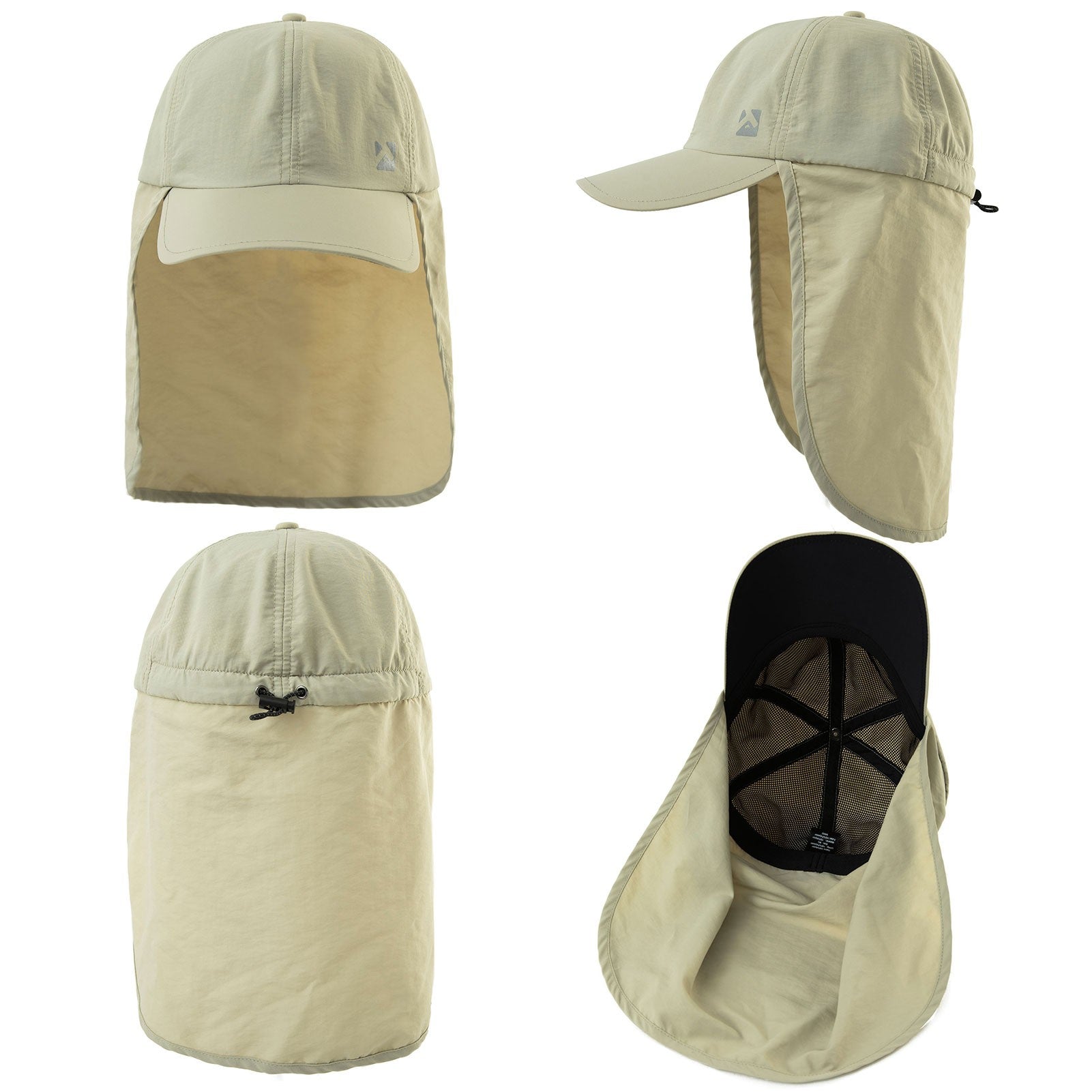 TOP-EX Casquette de baseball imperméable réglable pour homme anti-UV avec protège-nuque M/L Beige