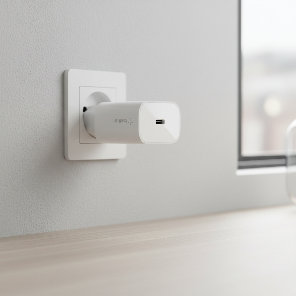 Belkin BOOST CHARGE Chargeur mural USB-C PD PPS 25 W simple port - blanc