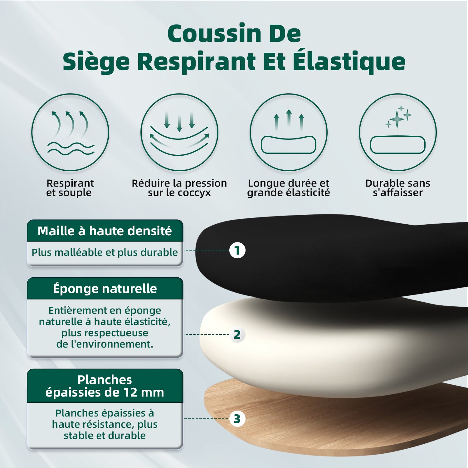 GTIMEX Chaise de Bureau Ergonomique avec Soutien Lombaire Réglable, Accoudoirs et Appui‑tête, Pivotante, Capacité 150 kg, Bascule jusqu’à 135°