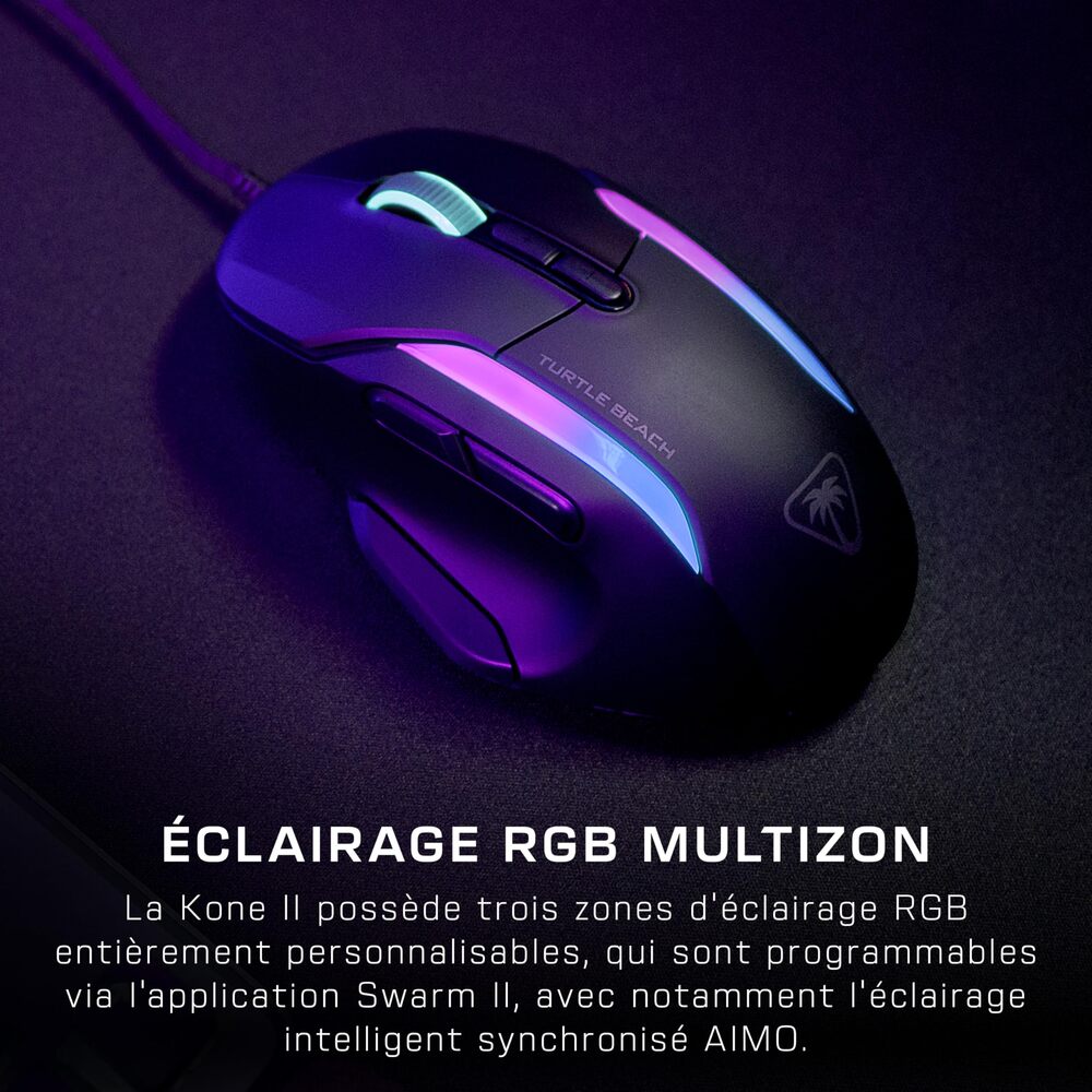 TURTLE BEACH Kone II Souris Gaming Filaire - 26000 DPI, 23 Boutons - Noir