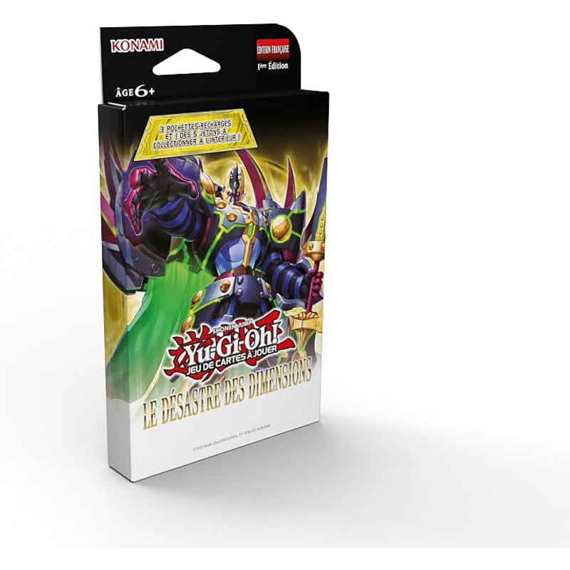 Yu-Gi-Oh! Le désastre dimensionnel Lot de 3 boosters - Jeu de cartes à collectionner - 28 cartes dont 1 carte jeton exclusive - Dès 6 ans - Édition française