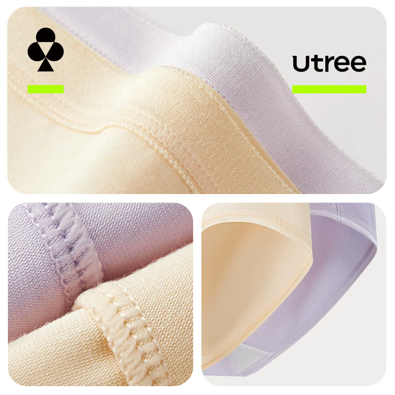 Utree - Nouveauté 2026 - Culottes triangulaires en modal pour femme, antibactériennes, avec entrejambe en coton 100 % - Blanc perle + Peau champagne + Gris pastel - 170/100 (XL)