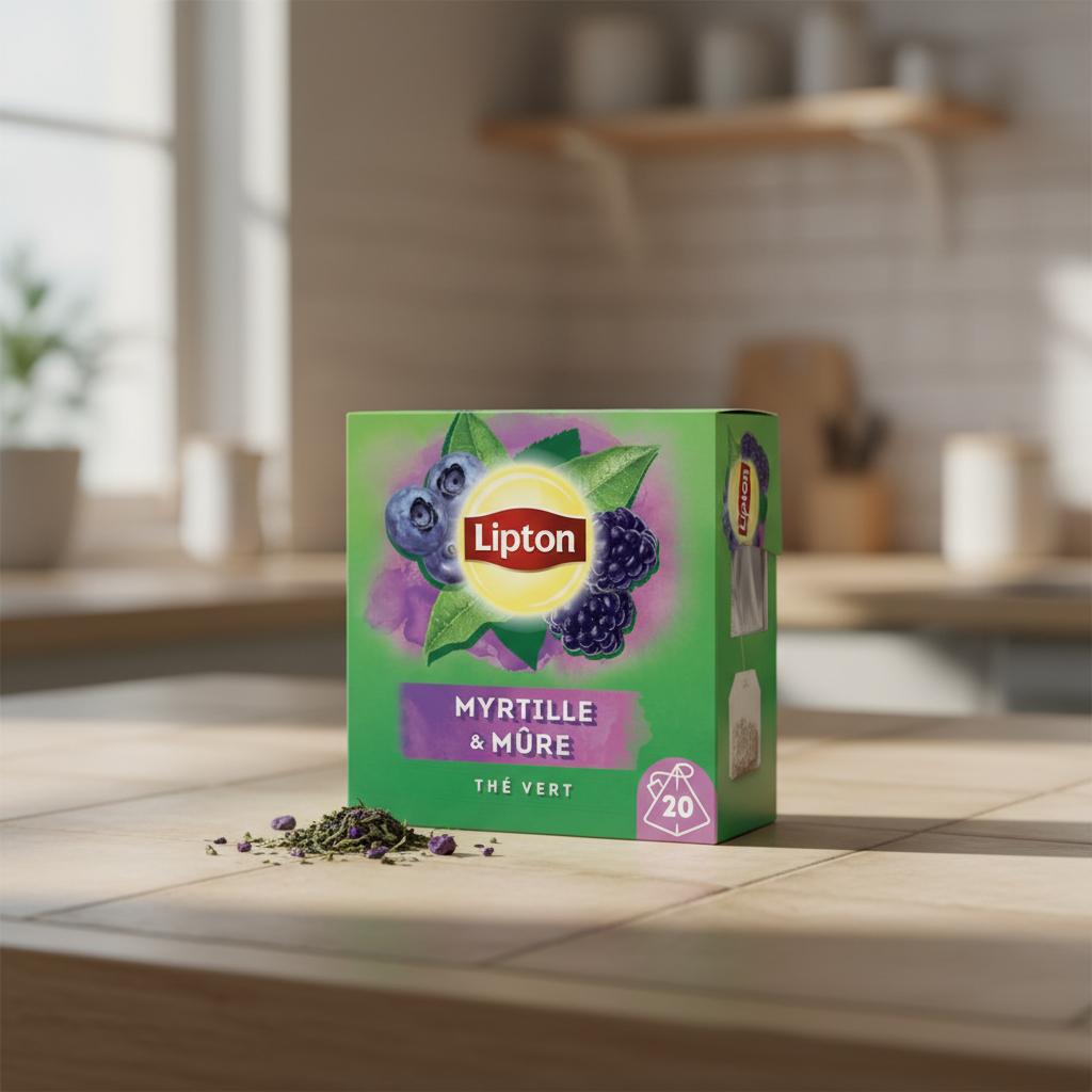 Lipton Thé vert myrtille et framboise noire x20 32 g