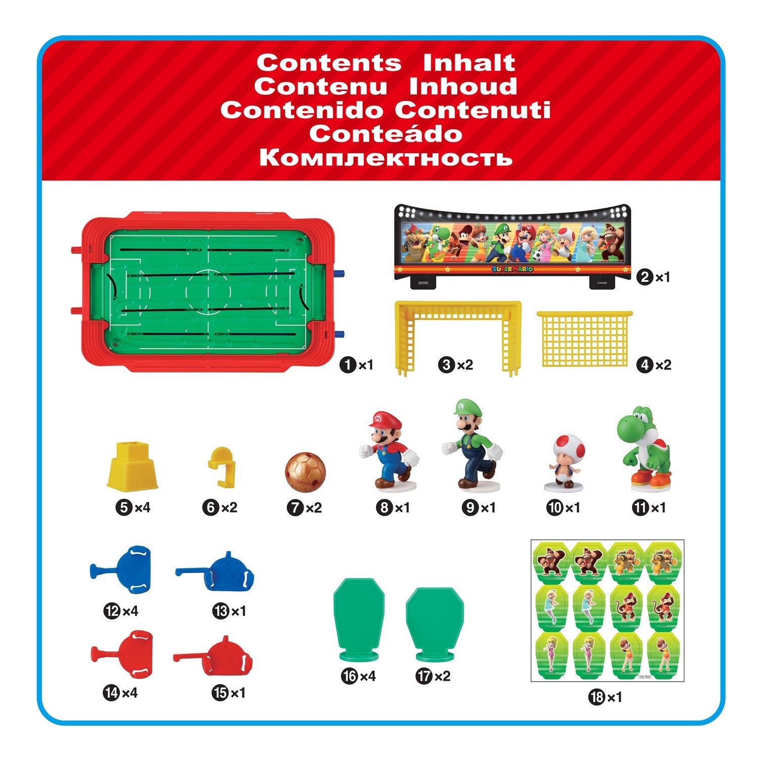 EPOCH Games Super Mario Football Striker Jeu de Football de Table