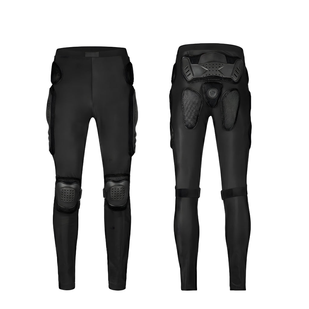 Pantalon de protection moto unisexe avec coques de protection, Protections résistantes aux chocs pour hanches, cuisses et genoux, Équipement de sécurité antichute pour VTT