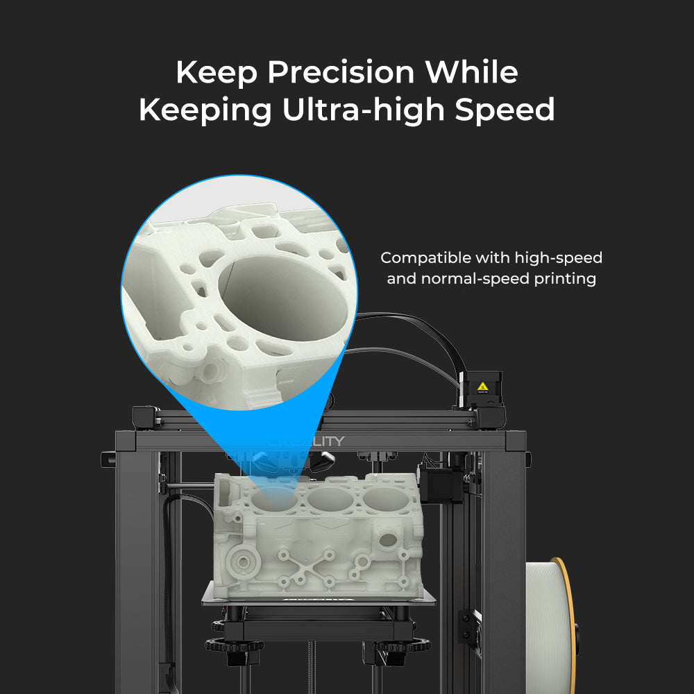 Creality Hyper PLA Marron 1 kg, impression rapide 30-600 mm/s, précision dimensionnelle +/- 0,02 mm, compatible avec la plupart des imprimantes 3D FDM, bobine 1 kg (2,2 lb)