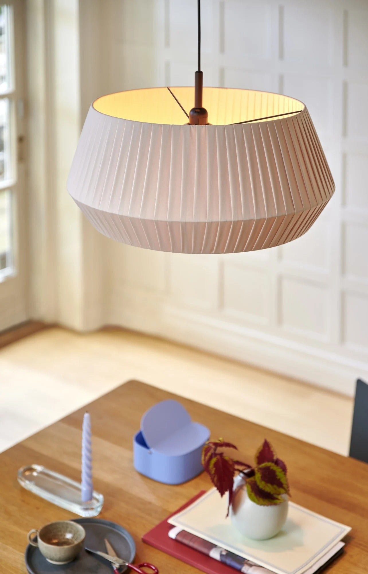 Suspension DICTE 53 textile beige IP20 E27 - Nordlux, Intérieur