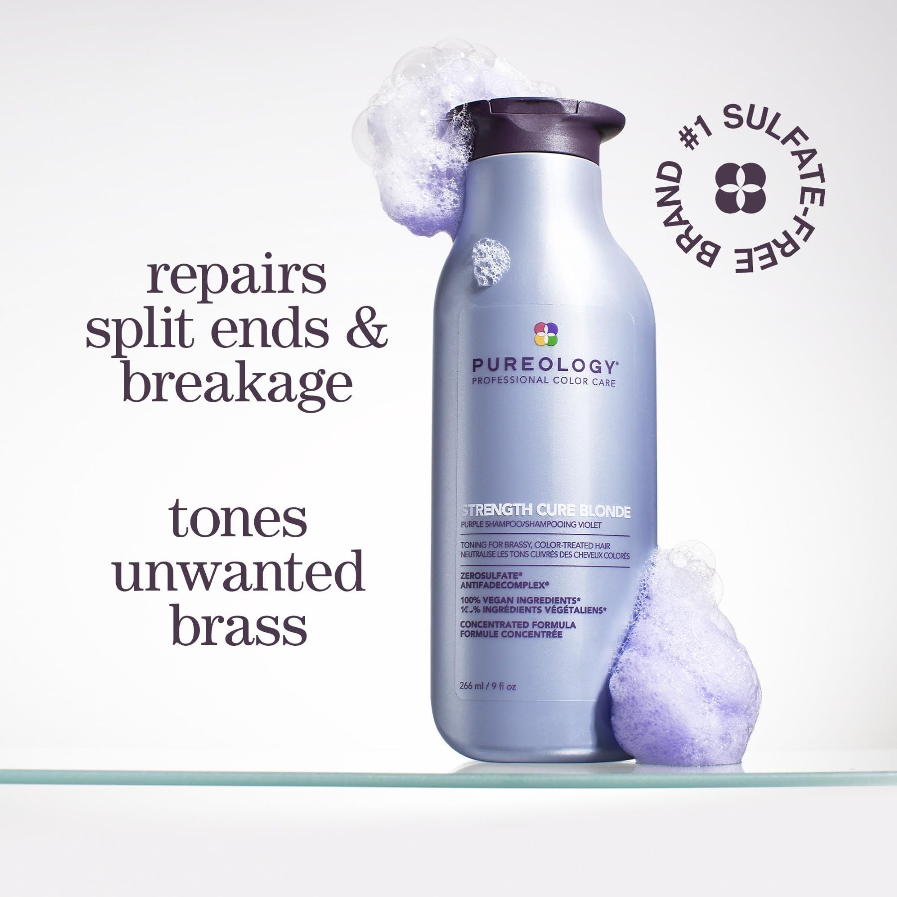 PUREOLOGY Shampooing soin fortifiant blond parfait, 50 ml