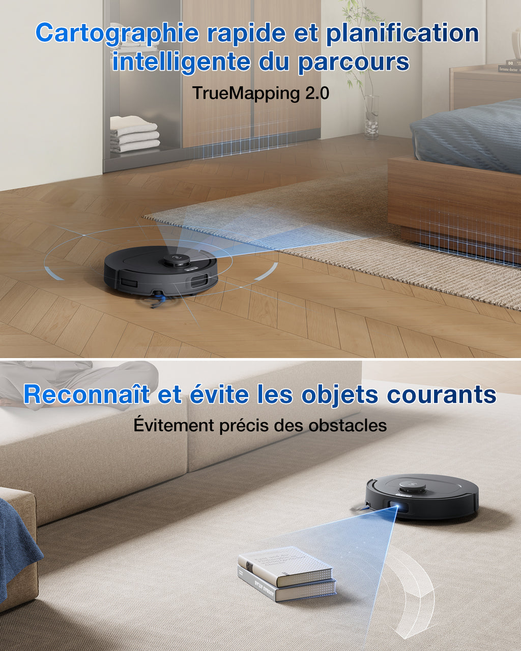 DEEBOT T30e OMNI EU, Noir, Aspiration ultra puissante 25 000 Pa, Double système anti-emmêlement, Brillance pure, Puissance de nettoyage débloquée avec la technologie ZeroTangle 3.0