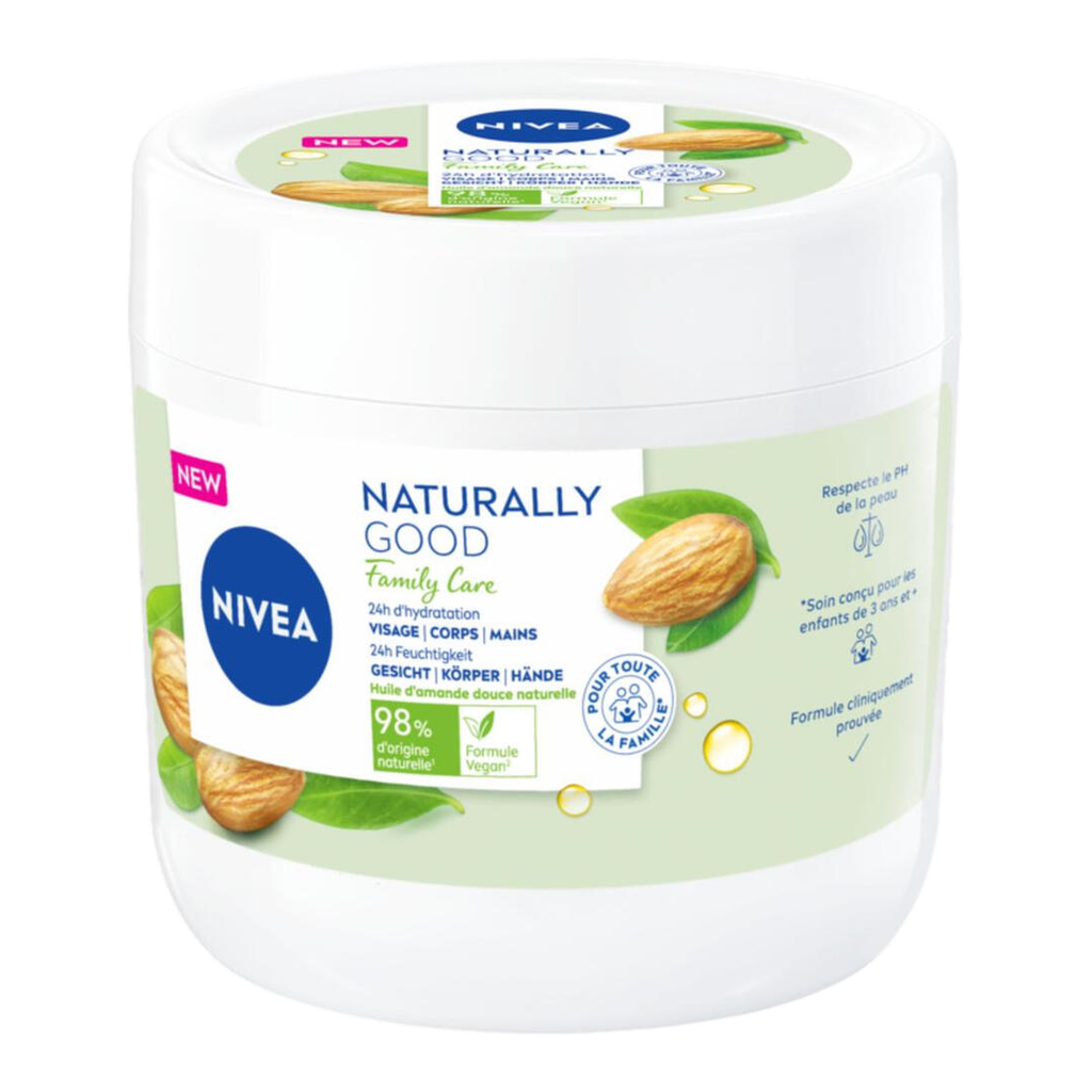 NIVEA Naturally Good Family Care Crème Multi‑Usages Pot 450 ml