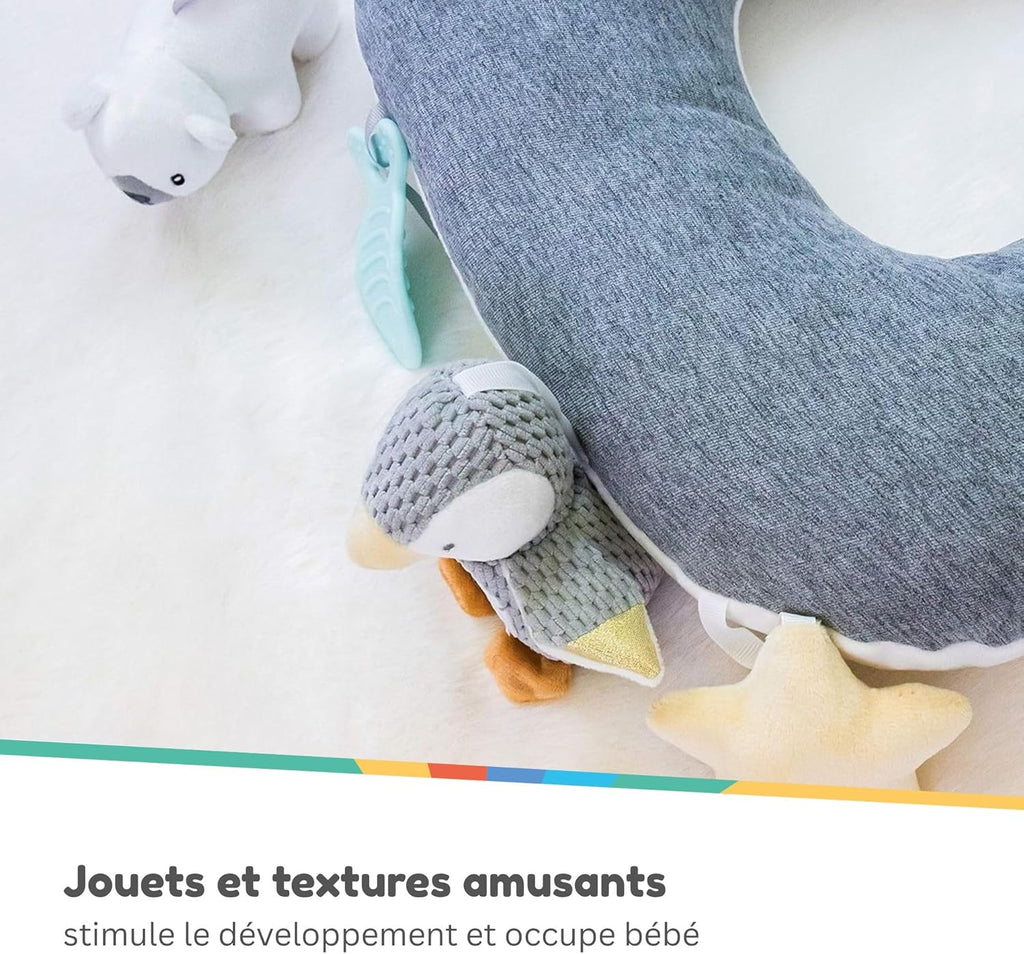 Nuby Coussin d'éveil ventral pingouin