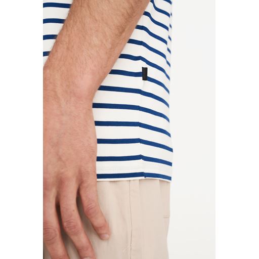 Resteröds T-shirt en bambou à rayures bleues et blanches, taille S