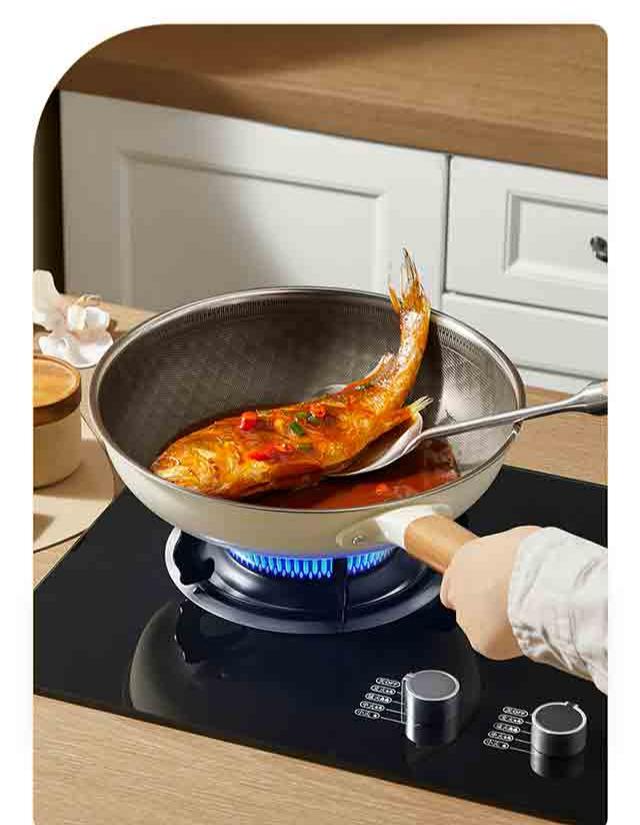 Lingbai Poêle à frire en céramique alvéolée 26 cm
