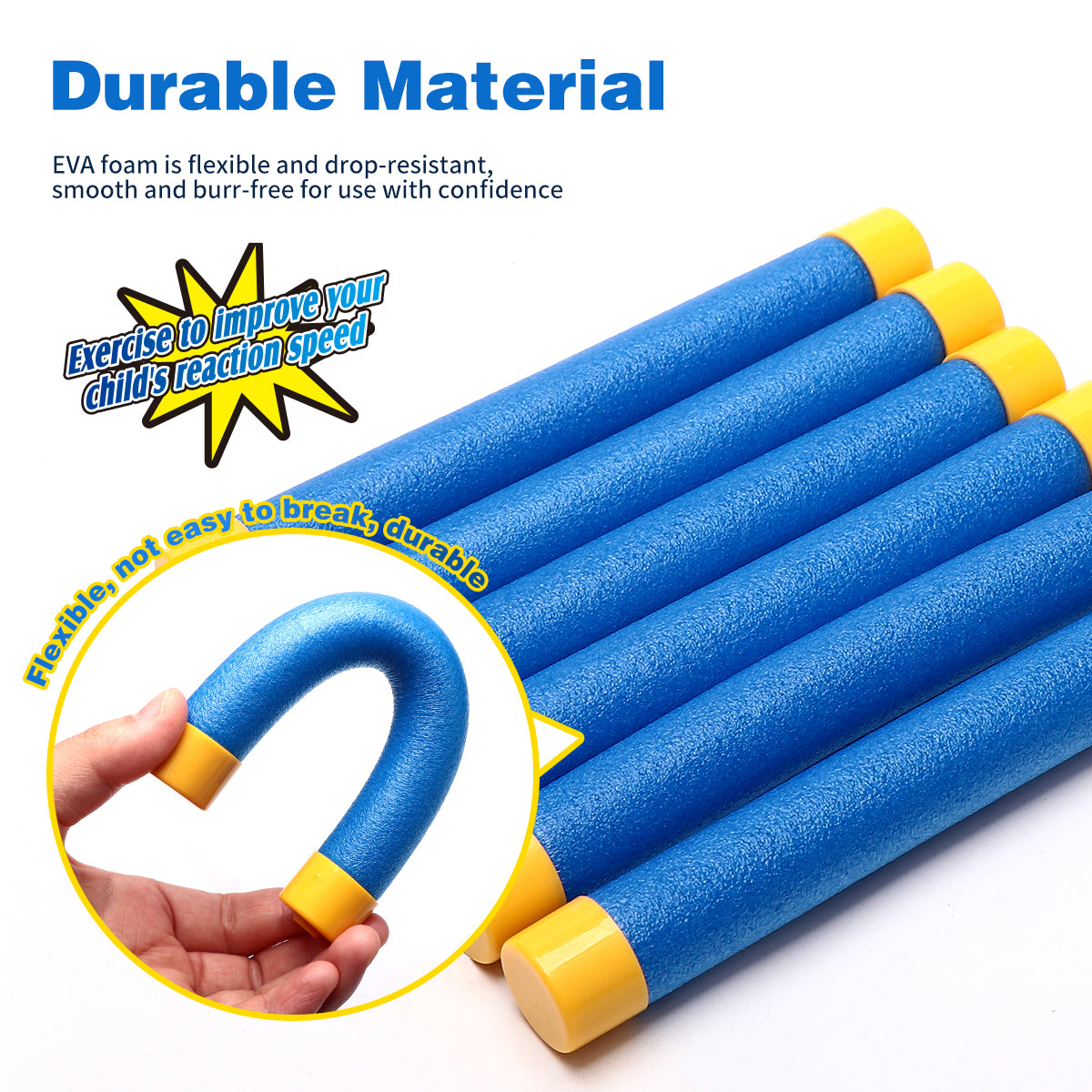 Jouet de jeu de réflexion à bâtons tombants, entraîneur de coordination œil-main rechargeable par USB avec 3 vitesses de chute réglables