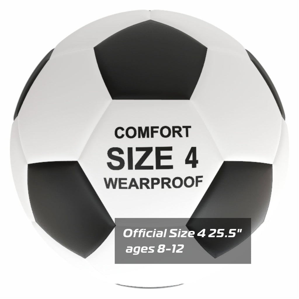 LONGSAIL Ballon de football en caoutchouc haute qualité blanc - Taille 4