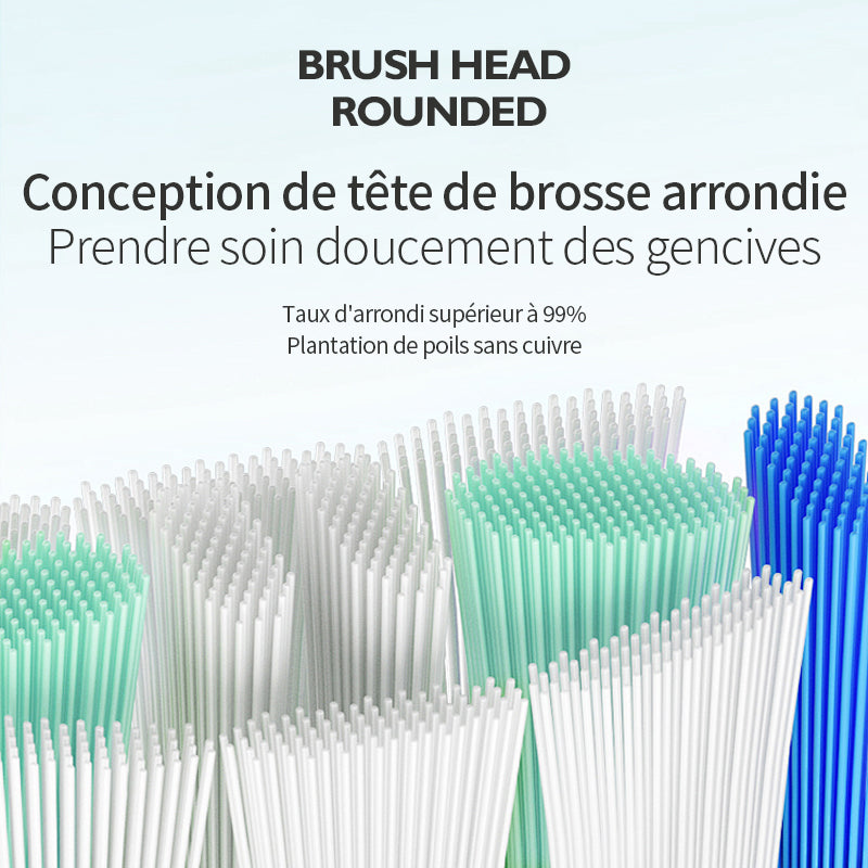 Rushi R-C31 Brosse à dents électrique, recharge USB-C - Blanc