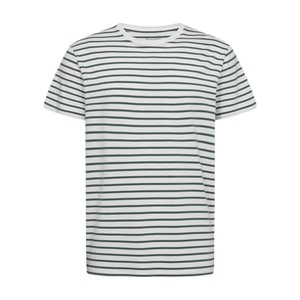 Resteröds T-shirt en bambou à rayures blanches et vertes, taille S
