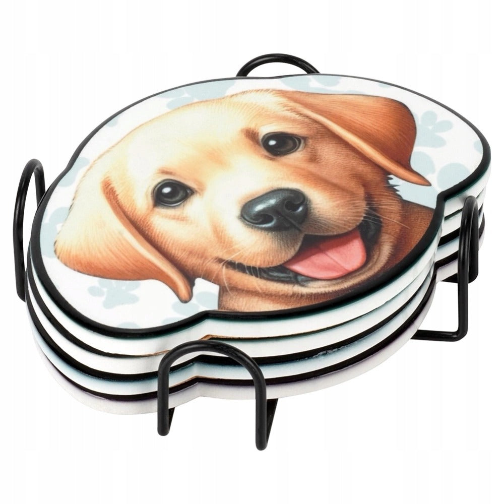 Jeu de jouets en carton pour chien Coaster - 4 pièces avec support