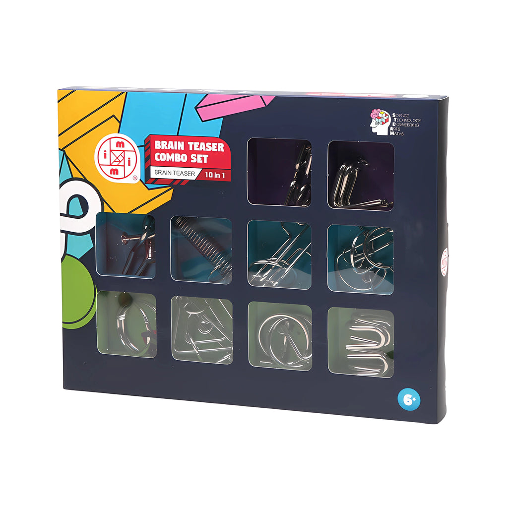 MIMI 10-en-1 Set de Casse-têtes en Fil Métallique Jouet Logique Cadeau pour Enfants et Adultes