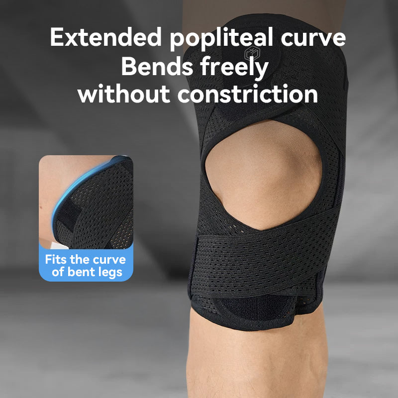 Ochama×J.ZAO Genouillère de sport, 1 pièce, adaptée à la course à pied, basketball, protection du ménisque, badminton et randonnée, modèle d’été respirant avec sangles de maintien, taille L
