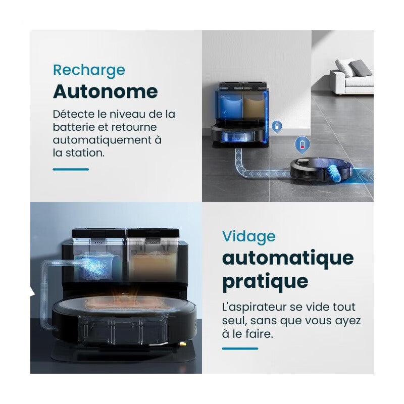 Eziclean® Z10 Plus Robot aspirateur laveur connecté