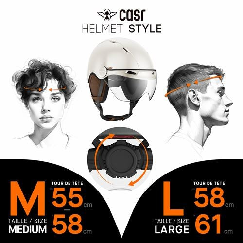 CASQUE de PROTECTION STYLE CASR CREME L