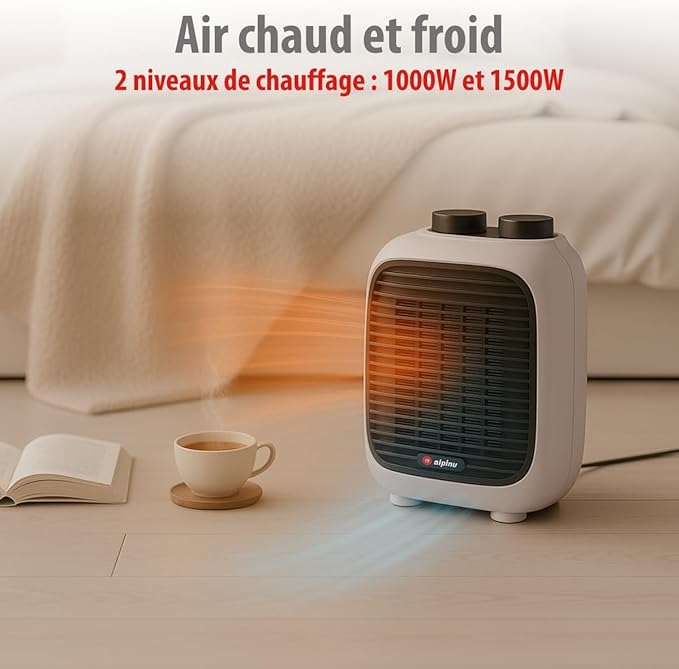 Alpina Radiateur Electrique Mobile PTC 230 V 1500 W