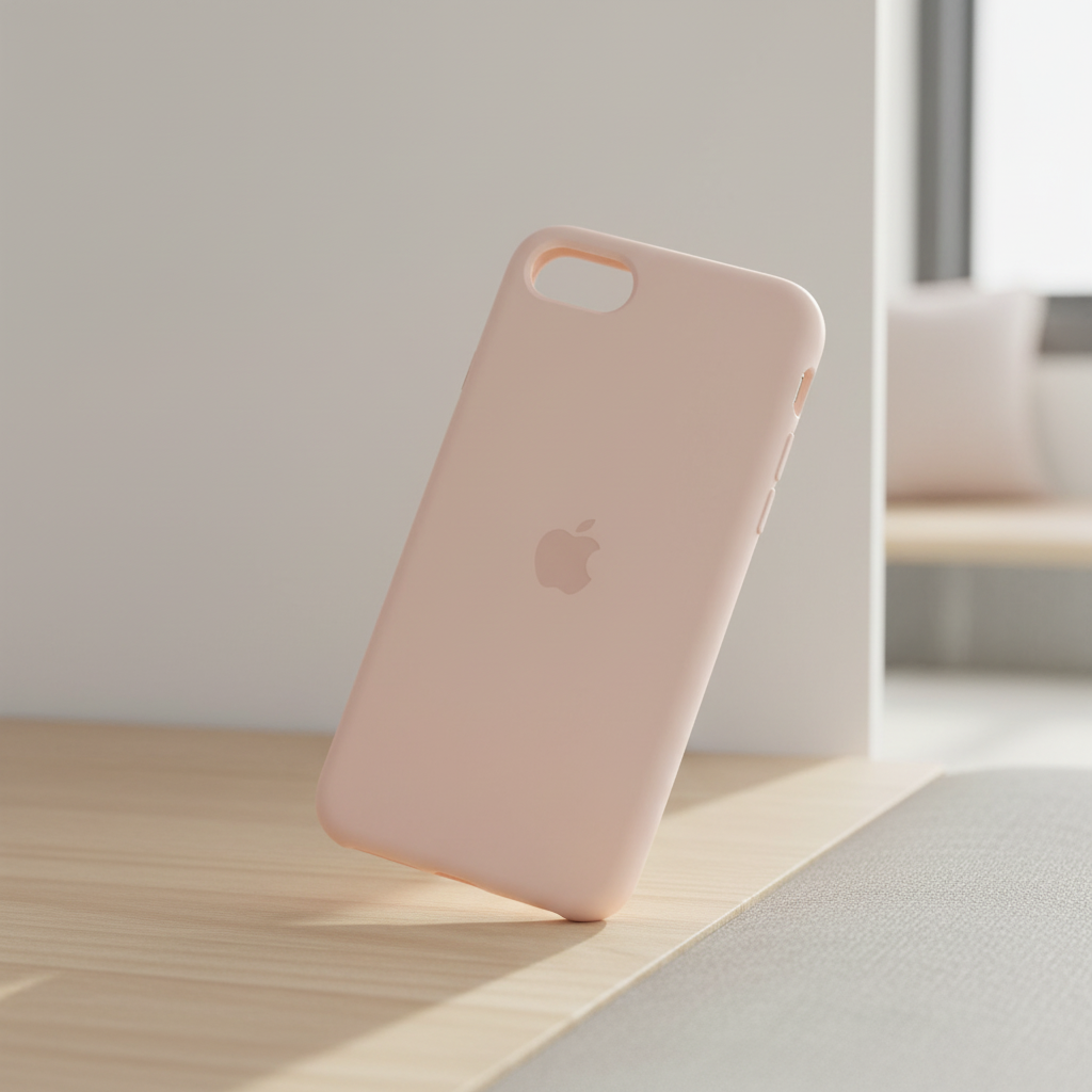 Apple coque en silicone pour iPhone SE - Rose craie
