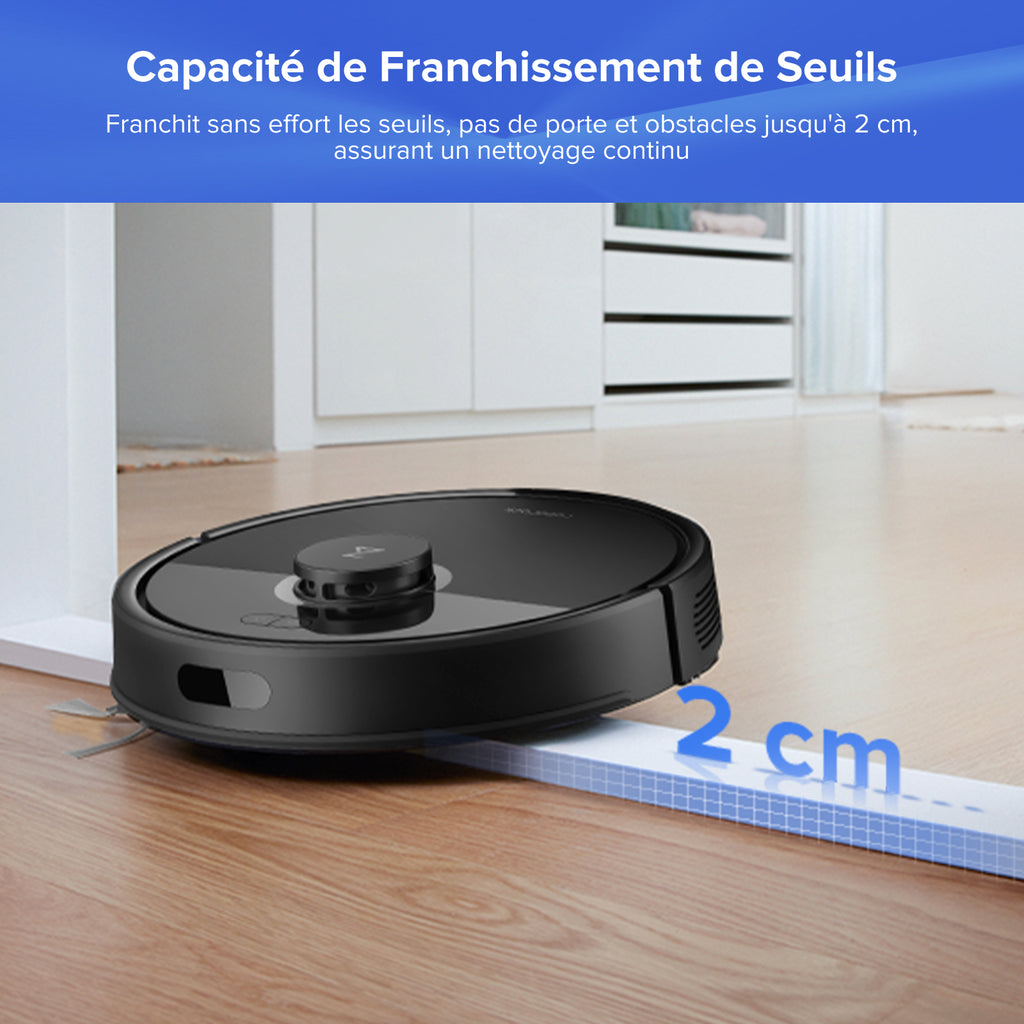 Roborock Q7 L5+ Aspirateur robot avec fonction de lavage, vidage automatique du poussier, double système anti-emmêlement, puissance d'aspiration de 8 000 Pa, navigation LiDAR