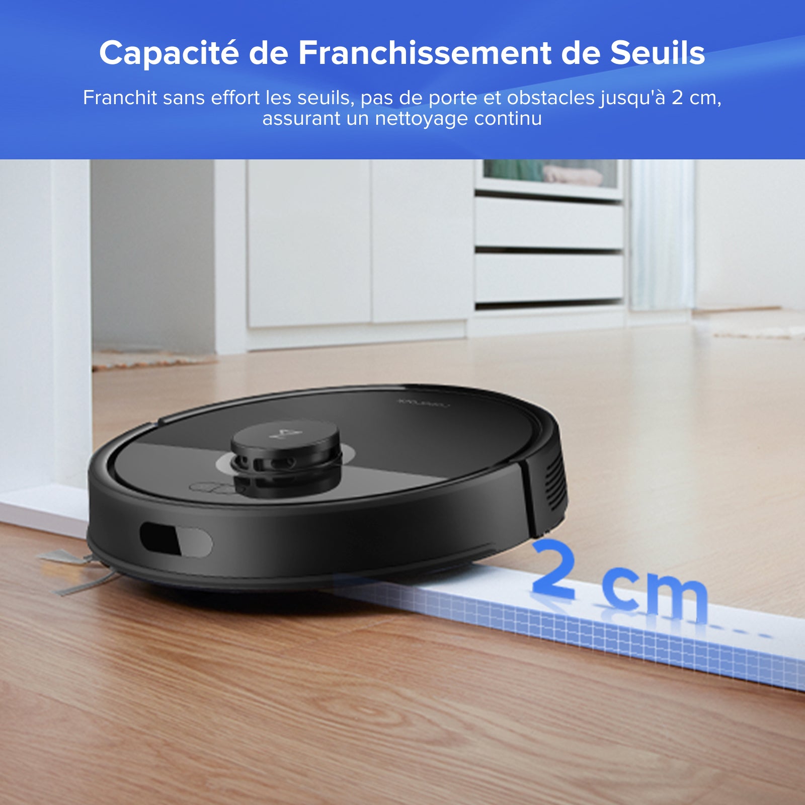 Roborock Q7 L5+ Aspirateur robot avec fonction de lavage, vidage automatique du poussier, double système anti-emmêlement, puissance d'aspiration de 8 000 Pa, navigation LiDAR