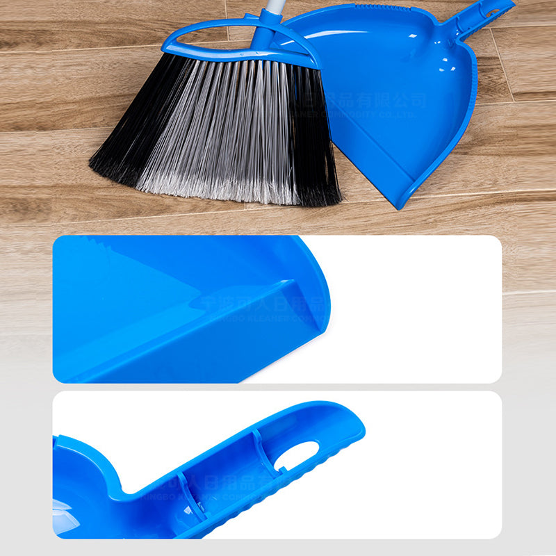 Pelle à poussière en plastique bleu de 33 cm de largeur, bac de collecte robuste