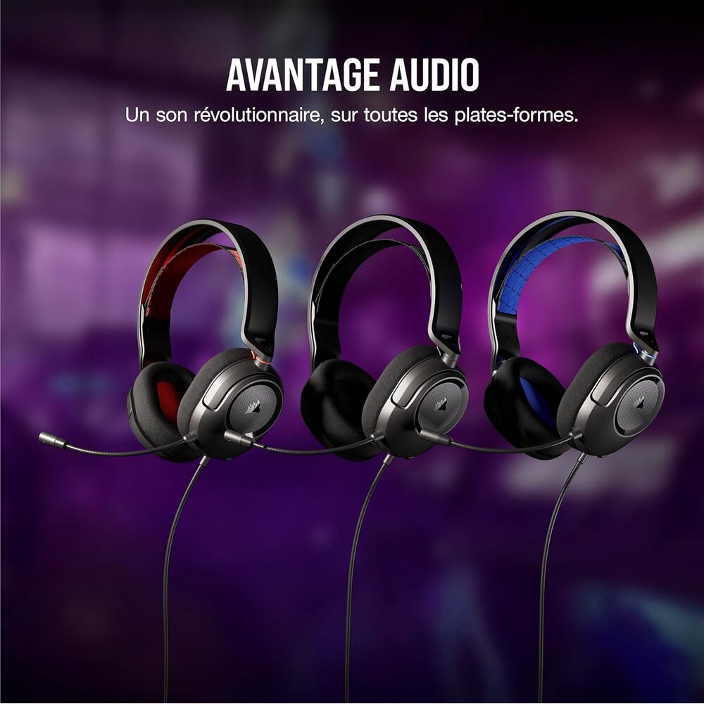 Corsair HS35 v2 Casque Gaming Filaire (Jack 3,5 mm) - Micro intégré - Carbone