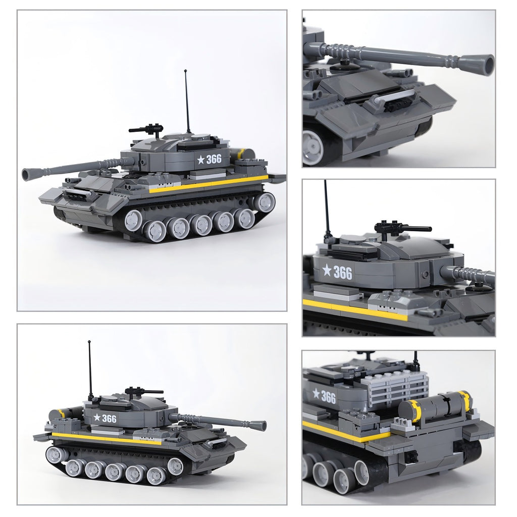 WANGE T‑54 Ensemble de Blocs de Construction 346 Pièces pour Tank Moyen pour Bricoleurs