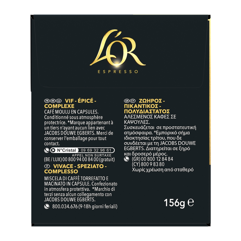 L'OR Espresso Capsules Nespresso Ristretto x30