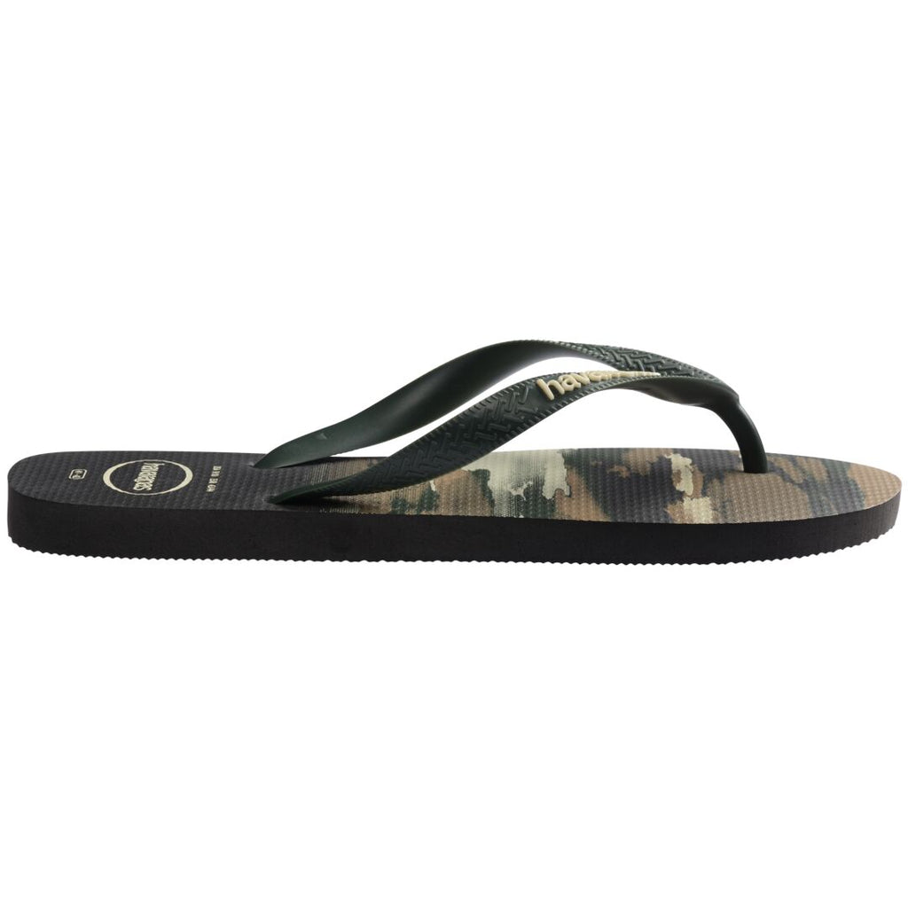 HAVAIANAS Top Camu Tongs Black/Olive Green