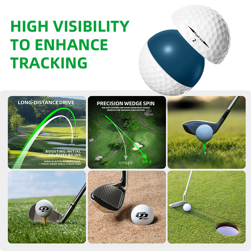 Balls de golf, toucher extra doux avec longue distance, noyau à haute vitesse et conception à faible rotation, faible compression, parfaits pour hommes, femmes et débutants, 12 pièces