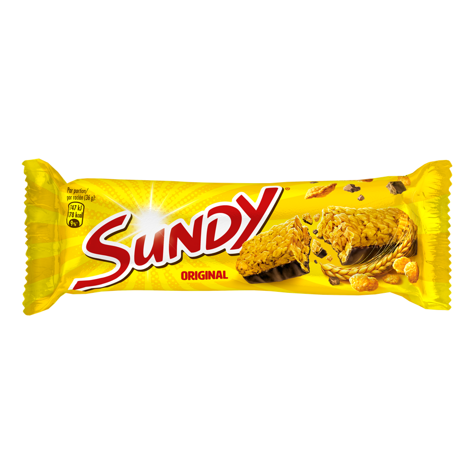 SUNDY Original Barre de céréales chocolatée - 36 g