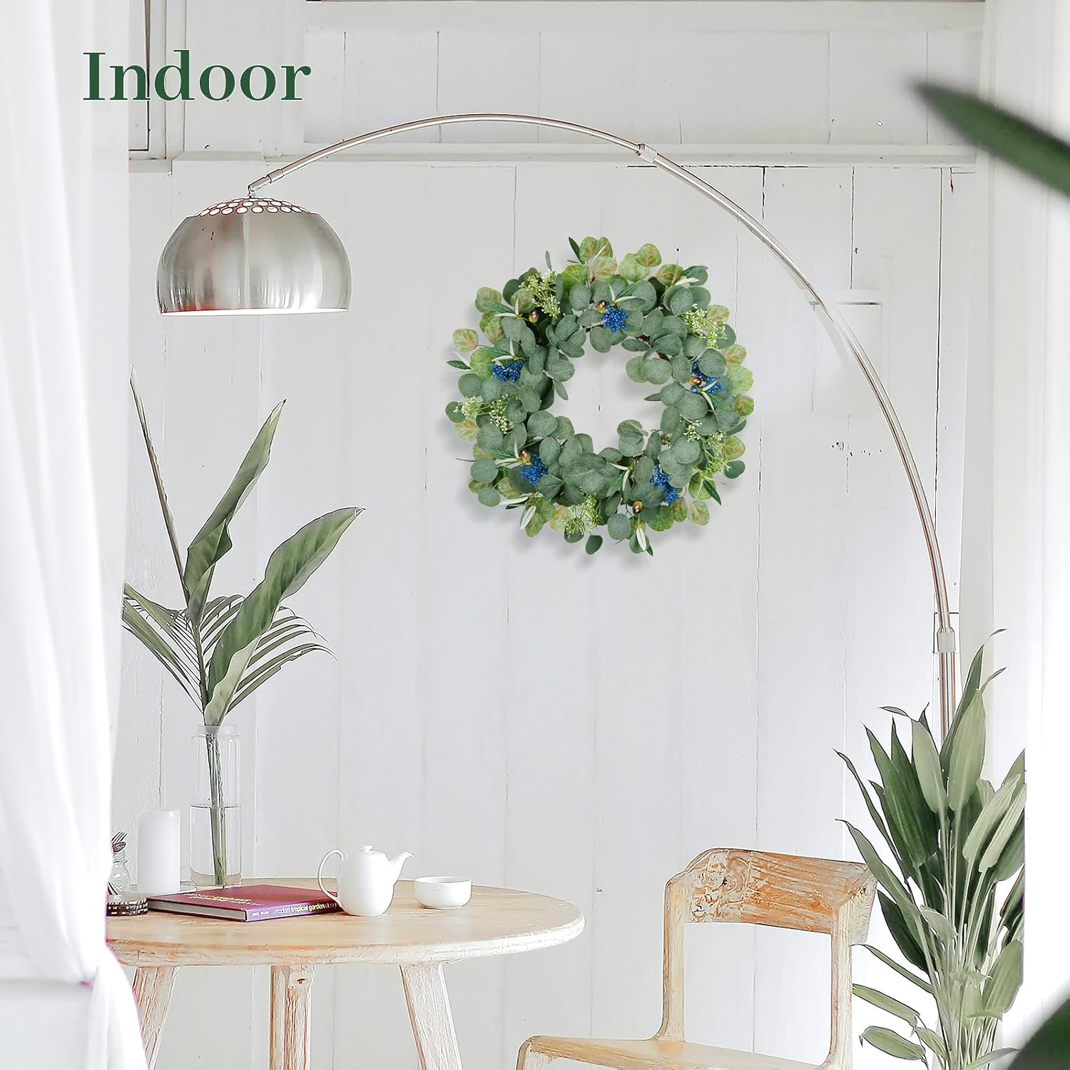 DDHS Couronne d'olivier et d'eucalyptus 18 pouces - 1 pièce